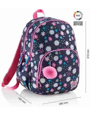 Mochila triple Oslo reciclada twinkle 27 litros 410 x 280 x 165 mm