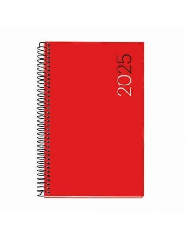 Agenda D  a P  gina polipropileno Espiral activa City 117 x 182 rojo 2025