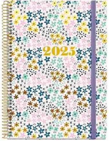 Agenda Semana Vista Espiral cart  n Plus 155 x 213 Spring Catal  n 2025