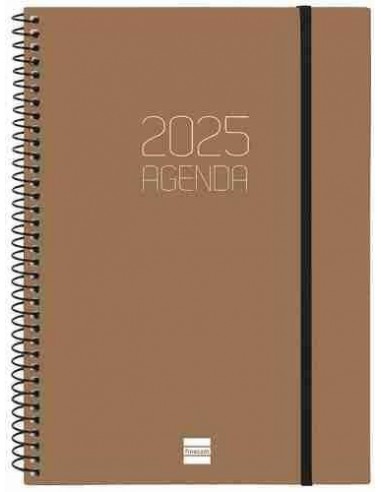 Agenda Semana Vista Opaque E10 Marr  n Catal  n 2025