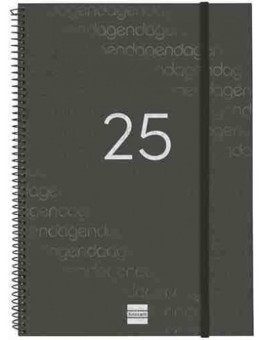 Agenda Semana Vista Year E40 Negro Catal  n 2025