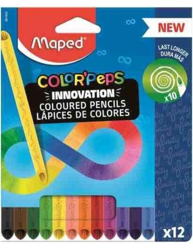 Lapiceros de colores Color Peps Infinity cja de 12 uds