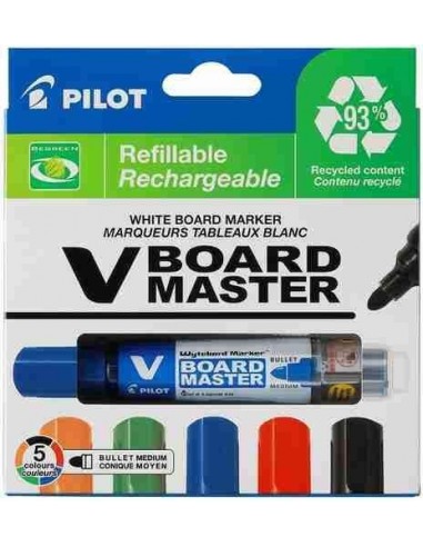 Estuche con 5 rotuladores de pizarra Vboard Master