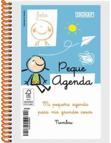 Agenda escolar Peque D  a P  gina con tapa personalizable