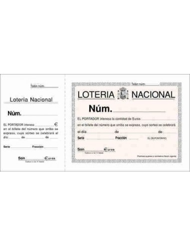 Talonario Loter  a Nacional