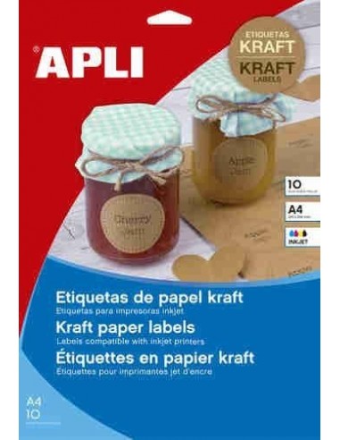 Etiquetas kraft para Inkjet