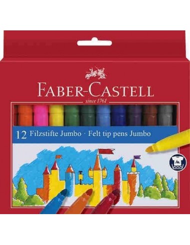 Rotulador escolar grueso Faber Castel 12 uds