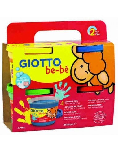 Superpintura de dedos Giotto Be B   4 botes de 150 ml