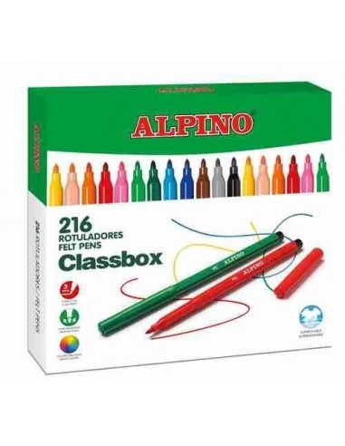 Schoolpack 216 rotuladores Alpino Standard