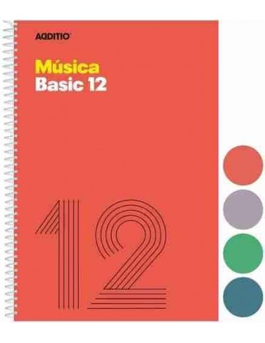 Cuaderno de m  sica Basic 12 pentagramas 20 hojas