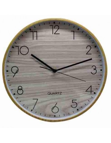 Reloj marco efecto madera