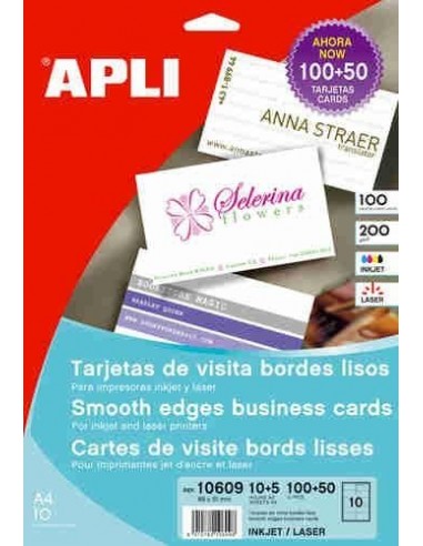 Tarjetas de visita bordes lisos profesional