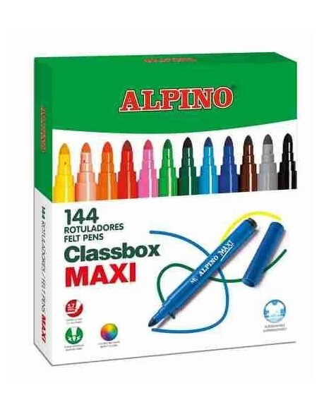 Schoolpack 144 rotuladores Alpino Maxi