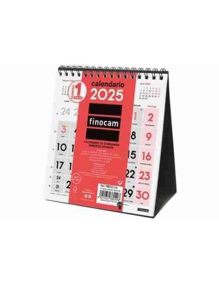 Calendario sobremesa números grandes 14x15 2025