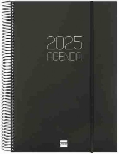 Agenda Día Página Opaque E40 Negro Catalán 2025