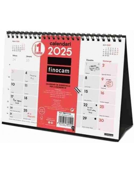 Calendario sobremesa para escribir 21x15 Catal  n 2025