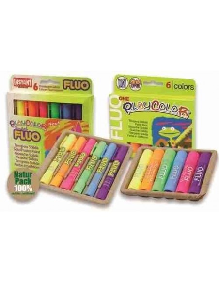 Témpera sólida Playcolor Fluo 10 gramos