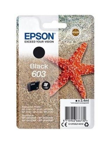Epson tinta negra Std Estrella de mar 1 tinta 603 No Tag Single