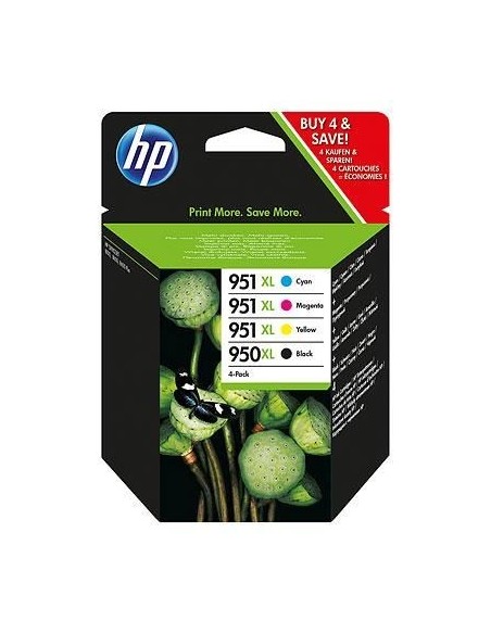 HP Officejet Pro 8100/8600 Cartuchos Pack 4 colores Nº950XL negro/ 951XL colores