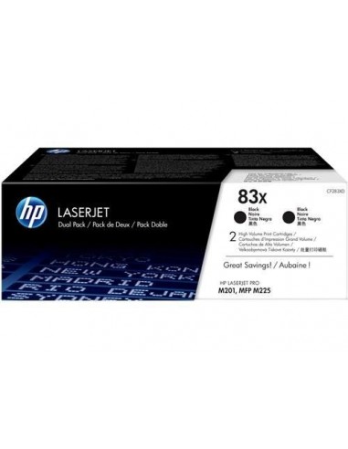HP Laserjet 83X Pack 2 Toner Negro Alta capacidad M201n/M225DN