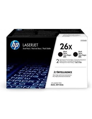HP LaserJet Pro M402/426 Pack 2 Toner Negro nº26X 9.000 páginas alta capacidad