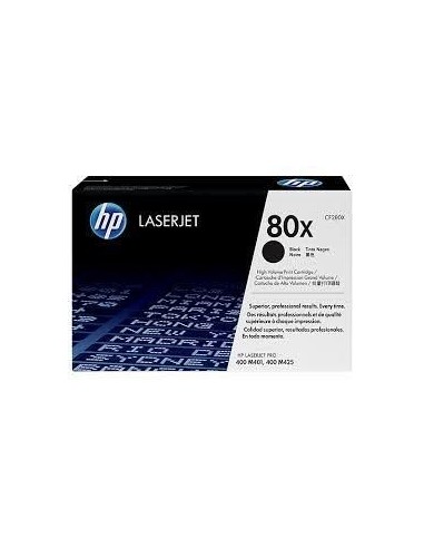 HP Toner Negro Laserjet PRO M 401/425DN CF280X 6.900 Pag.