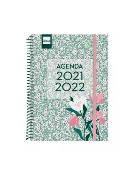 Agenda Secundaria 2021-2022 día página 4º Floral