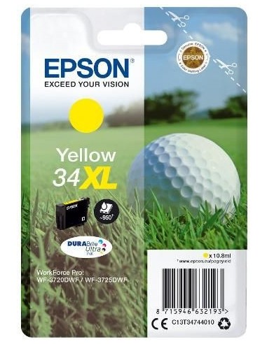 Epson Singlepack Yellow 34XL DURABrite Ultra Ink
