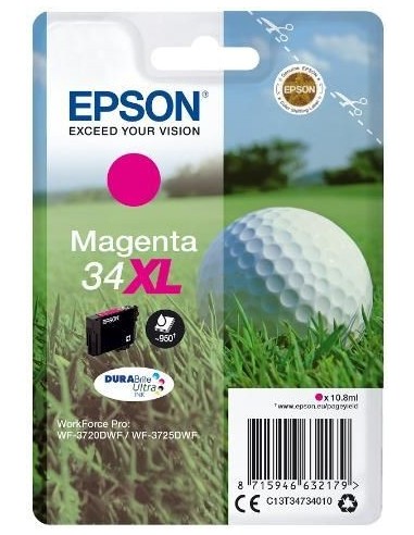 Epson Singlepack Magenta 34XL DURABrite Ultra Ink