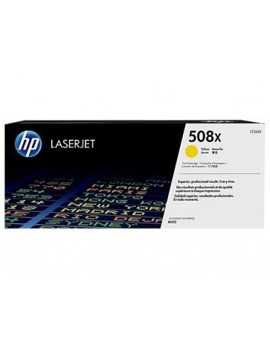 HP Laserjet M553 Toner 508X Amarillo Alta 9.500 páginas alta capacidad